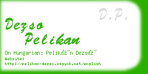 dezso pelikan business card